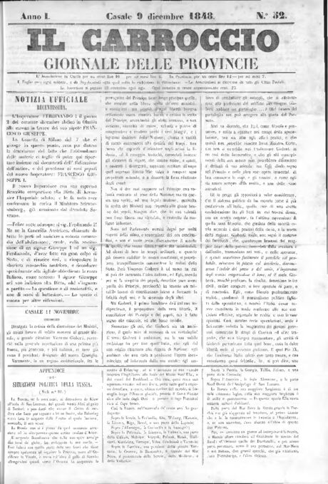 Il Carroccio - Edizione 52 del 09/12/1848